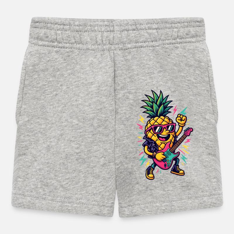 Musique Ananas - Short Bébé - gris chiné
