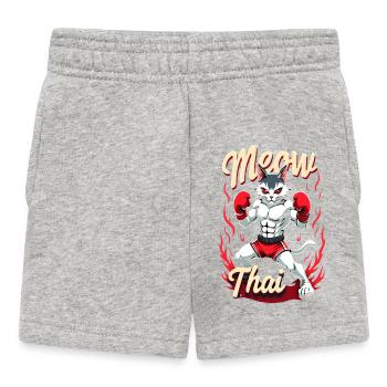 Drôle Muay Thai Boxe Muay Thai - Short Bébé - gris chiné - Devant