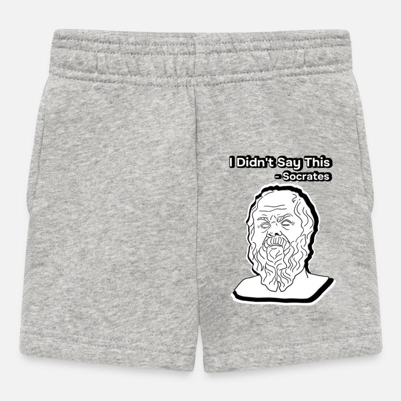 Je n’ai pas dit cette tête de Socrate - Short Bébé - gris chiné