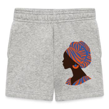 Afrika Afrikanische Frau Traditionelles Design - Baby Shorts - Grau meliert - Vorne