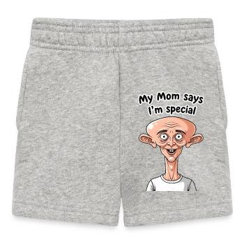 Mom says I'm special - Baby Shorts - heather grey - Front