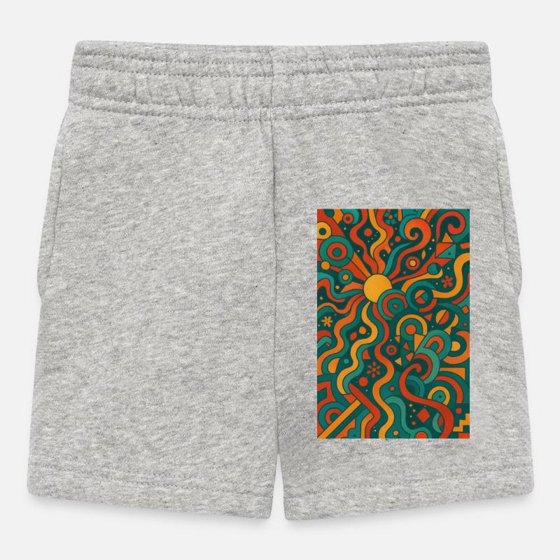 abstract colours - Baby Shorts - heather grey