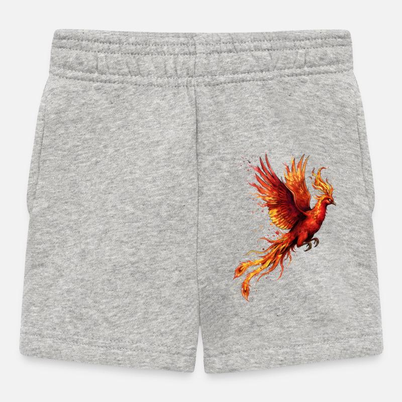 Tempête de feu Phoenix - Short Bébé - gris chiné