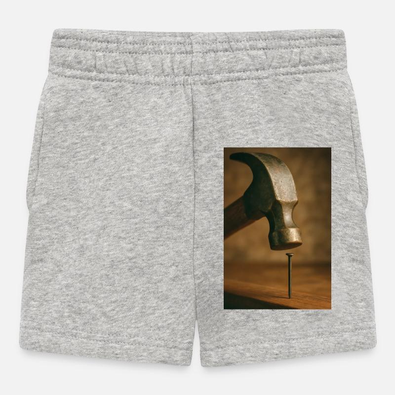 Profession - Charpentier - Short Bébé - gris chiné
