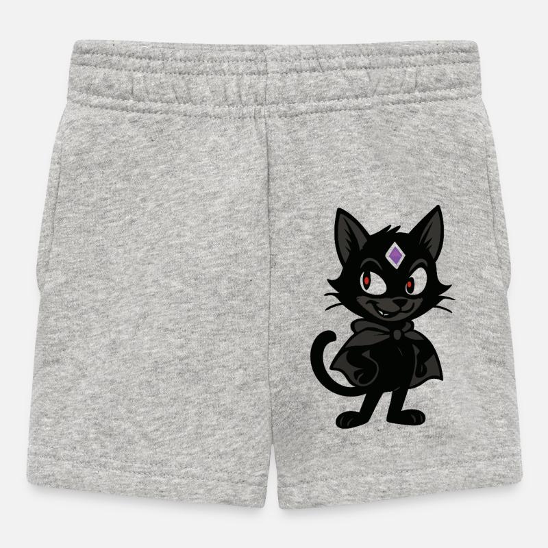 Mauvaises vibrations de chat - Short Bébé - gris chiné