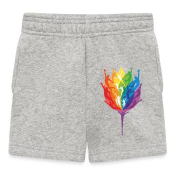 Die Regenbogengesellschaft in Bewegung - Baby Shorts - Grau meliert - Vorne
