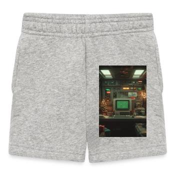 Retro Computerkonsole Holiday Glow - Baby Shorts - Grau meliert - Vorne