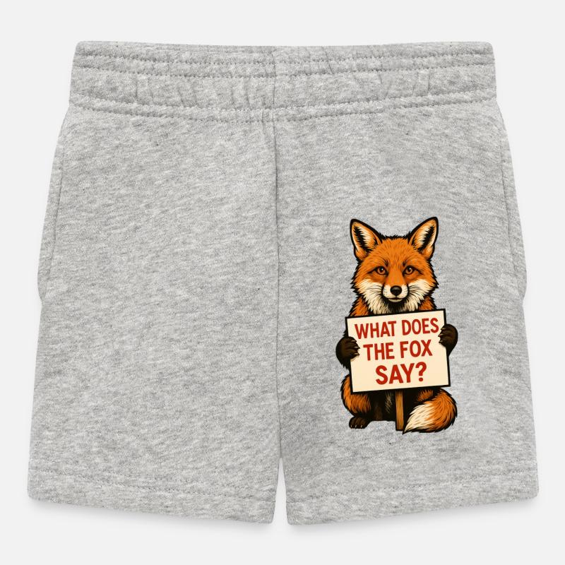 Fuchs | What does the fox say? - Baby Shorts - Grau meliert
