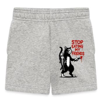 Hört auf, meine Freunde zu fressen - Baby Shorts - Grau meliert - Vorne