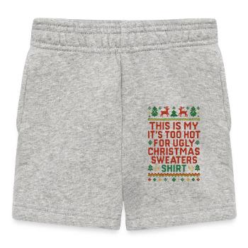 Chemise pull de Noël moche - Short Bébé - gris chiné - Devant