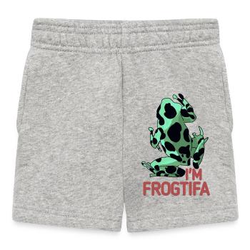 Ich bin Frogtifa - Baby Shorts - Grau meliert - Vorne