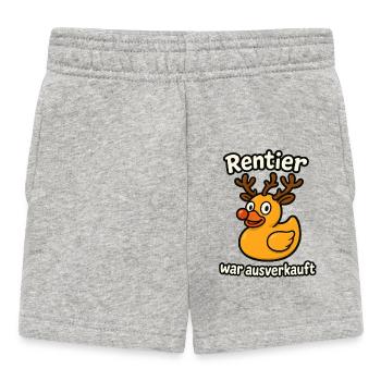 Reindeer was sold out - merry Christmas - Baby Shorts - heather grey - Front