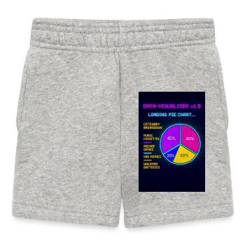 Neon-Tortendiagramm Retro Visuell - Baby Shorts - Grau meliert - Vorne