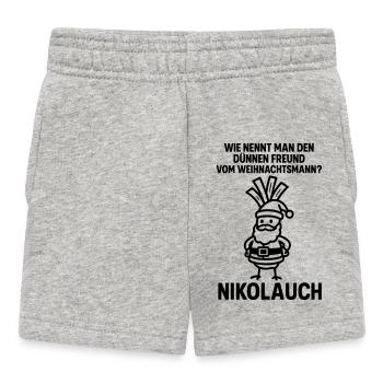 nikolauch Weihnachtsmann witz witzig  - Baby Shorts - Grau meliert - Vorne