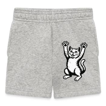 Gammes vintage Cat Cheers Paw High - Short Bébé - gris chiné - Devant