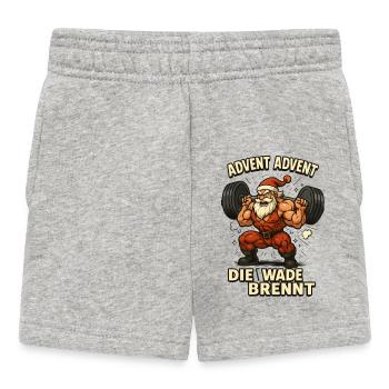 Advent the calf burns Santa Claus - Baby Shorts - heather grey - Front