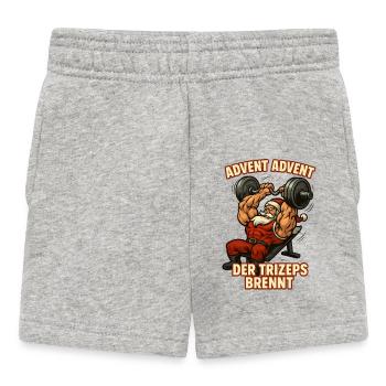Entraînement du Père Noël brûlure des triceps de l’Avent - Short Bébé - gris chiné - Devant