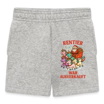 Le renne a été vendu licorne - Short Bébé - gris chiné - Devant