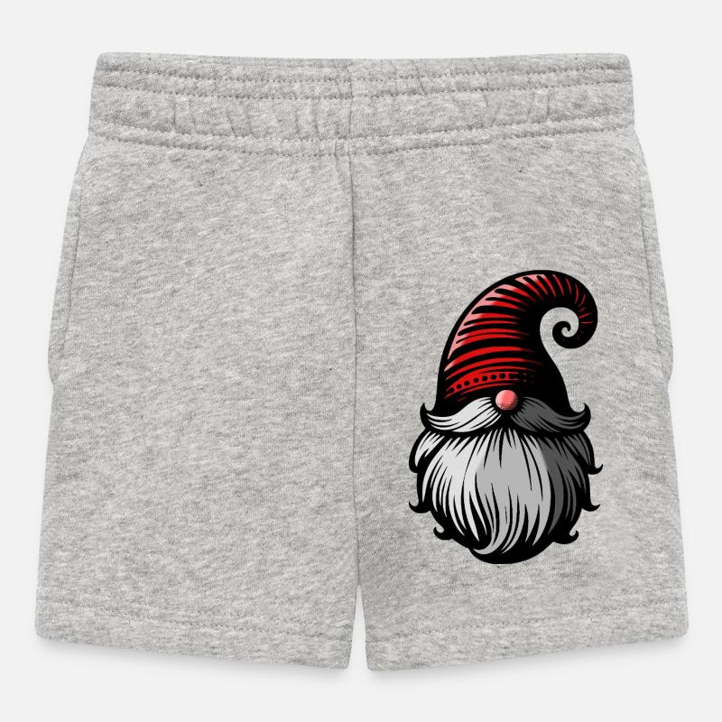 Elfe de Noël nordique. Gnome. Elfe de Noël. - Short Bébé - gris chiné