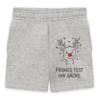 Renne Rudolph Joyeux Noël - Short Bébé - gris chiné - Devant