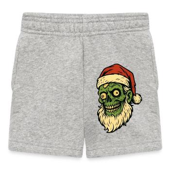 Père Noël Zombie Horreur Humour Fêtes - Short Bébé - gris chiné - Devant