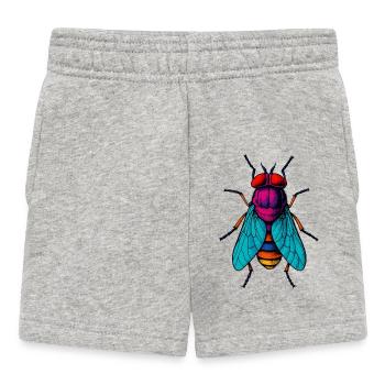 Couleur cosmique de la mouche néon - Short Bébé - gris chiné - Devant