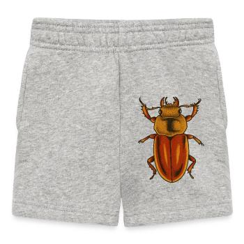 Crimson Bug Art Print - Baby Shorts - heather grey - Front
