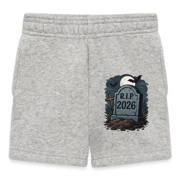 Ruhe in Frieden 2026 Halloween Grabstein - Baby Shorts - Grau meliert - Vorne