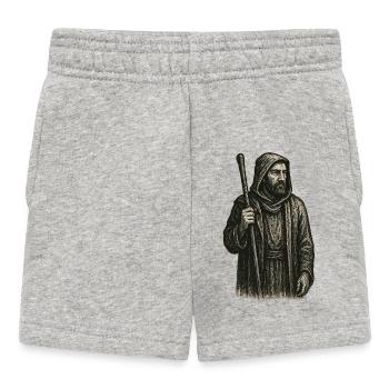 Mystischer Hirte – Dunkle Vintage Illustration - Baby Shorts - Grau meliert - Vorne