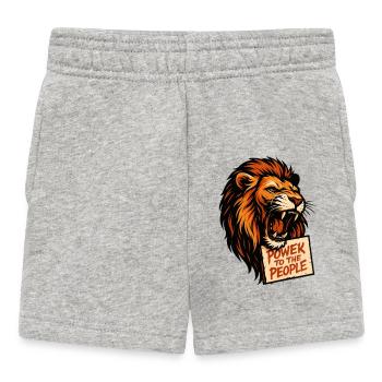 Löwenkraft Poster Slogan - Baby Shorts - heather grey - Front