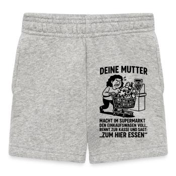 Supermarché Découvrez votre blague de maman - Short Bébé - gris chiné - Devant