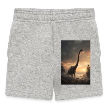 Brachiosaurus à la Forêt du Couchant - Short Bébé - gris chiné - Devant