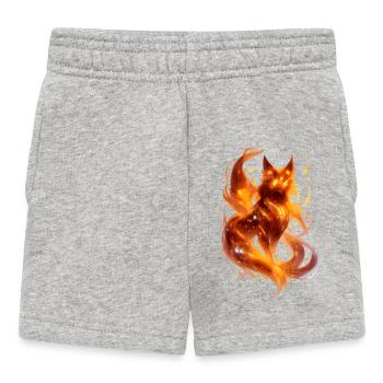 Fire fox in the river of stars - Baby Shorts - heather grey - Front