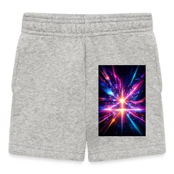 Neonstrahlen Explosion - Baby Shorts - Grau meliert - Vorne