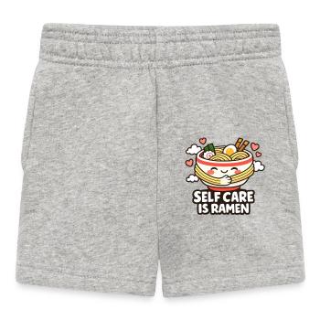 Ramen Instant Noodles Self Care - Baby Shorts - heather grey - Front