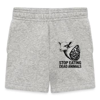 Renunciation of dead animals illustration - Baby Shorts - heather grey - Front
