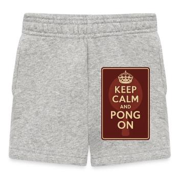Keep Calm and Pong On / Ping - Baby Shorts - Grau meliert - Vorne