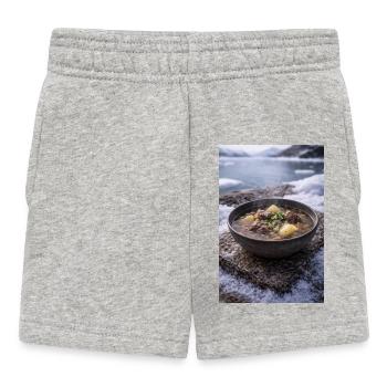 Suaasat - Baby Shorts - Grau meliert - Vorne