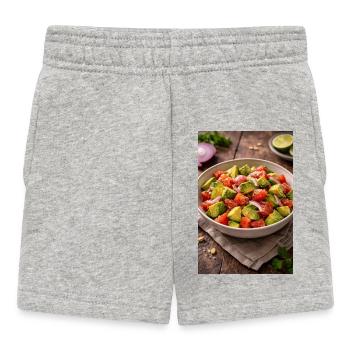 Salade d’avocat et de tomates - Short Bébé - gris chiné - Devant