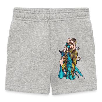Azure Belly Dancer Aquarius with Long Hair - Baby Shorts - heather grey - Front