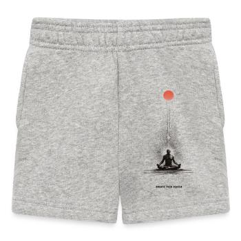 Sun Meditation Silhouette Zen - Baby Shorts - heather grey - Front