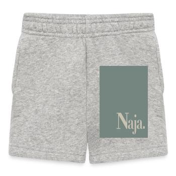 Minimal Art Poster „Naja.“ - Baby Shorts - Grau meliert - Vorne