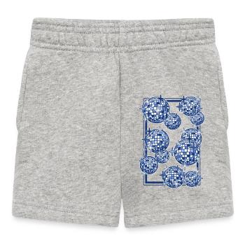 Des boules miroir bleues - Short Bébé - gris chiné - Devant