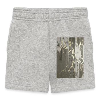 Structure de luxe en béton apparent en marbre doré - Short Bébé - gris chiné - Devant