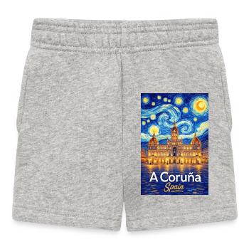 A Coruna Spain - Baby Shorts - Grau meliert - Vorne