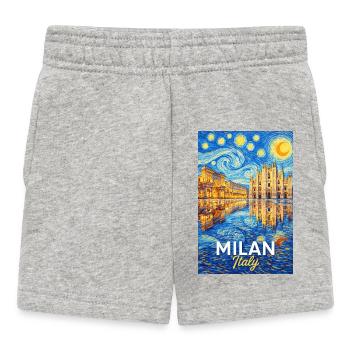 Milan, Italy. - Baby Shorts - heather grey - Front