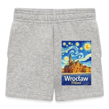 Wrocław, Pologne - Short Bébé - gris chiné - Devant