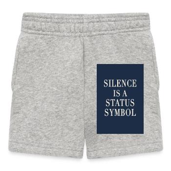 Le silence est un symbole de statut – style vieux argenté - Short Bébé - gris chiné - Devant