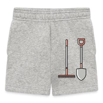 Shovel icon - Baby Shorts - heather grey - Front