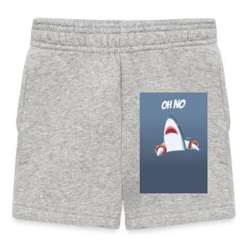 Oh, pas de discours humoristiques de requin - Short Bébé - gris chiné - Devant